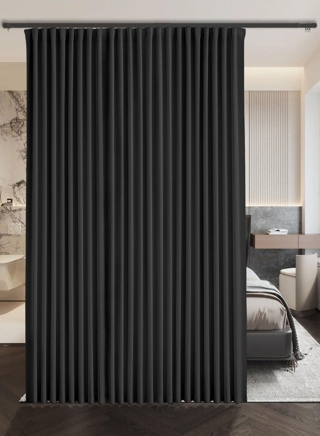ABBRIGE Room Divider Curtains Blackout Soundproof, for Ceiling Track or Rod with Hooks, Extra Wide Curtains Room Separator for Wall Ceiling Mount Track, Privacy Floor to Ceiling Curtain, 1 Panel - Image 1